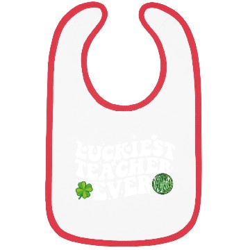 Discover Luckiest Teacher Ever Disco Ball Shamrock Groovy Bibs