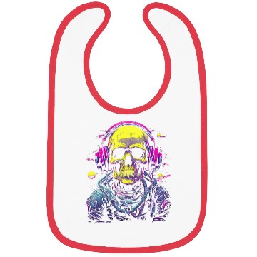 Discover Skull DJ Astronaut Space Sci-Fi Planet Galaxy Bibs