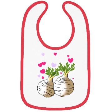 Discover Turnip Love Hearts Valentine's Day Bibs