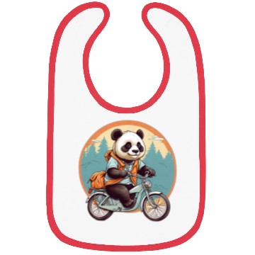 Discover Panda Riding Bicycle Bibs