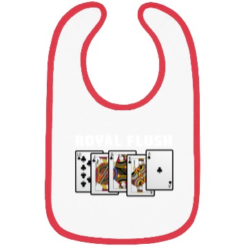 Discover Royal Flush Gambler Or Card Player Gift Bibs