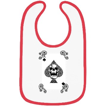 Discover Death Card Addicted to Gaming Gift Bibs