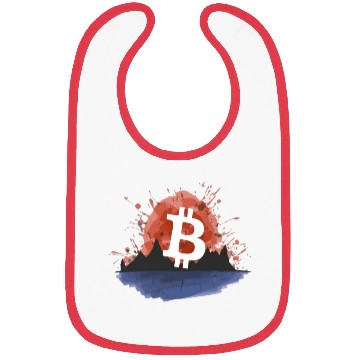 Discover Bitcoin Japonese Ink Sunset Serenity Bibs