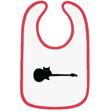 Discover Cat Playing Acoustic Guitar Cool Musician Guitaris Bibs