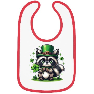 Discover St. Patrick's Day Raccoon Revelry Bibs