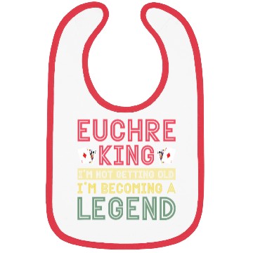 Discover Euchre card funny euchre king Bibs