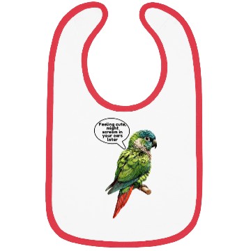 Discover Funny Green Cheeked Conure Cute Conure Parrot Bibs
