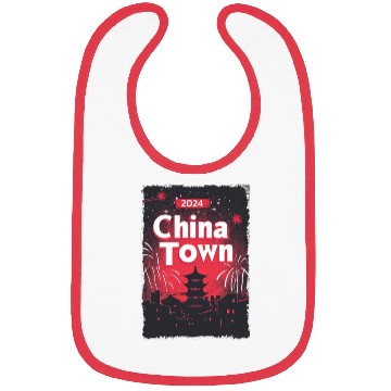 Discover ChinaTown Ignites: Synthwave Red & Black Shiluette Bibs