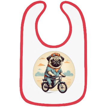 Discover Pug Riding Bike Bibs