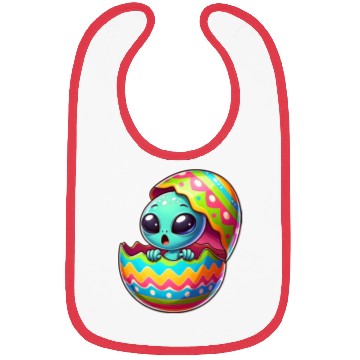 Discover Colorful Alien Easter Egg Hatch Design Bibs