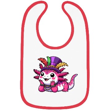 Discover Mardi Gras Axolotl: Carnival Joy Bibs