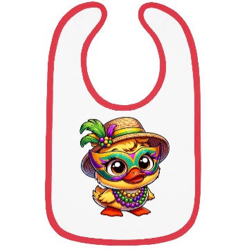 Discover Mardi Gras Comic Duck Bibs