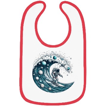 Discover Surfing Astronaut Bibs