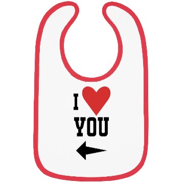 Discover I Love You - Arrow Pointing Right Bibs
