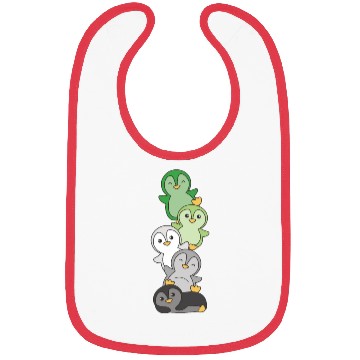 Discover Aromantik Flag Pride Lgbtq Cute Penguin Stack Bibs