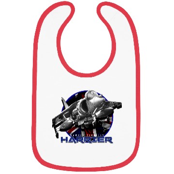 Discover Harrier Jump Jet Royal Air Force Fighterjet Bibs
