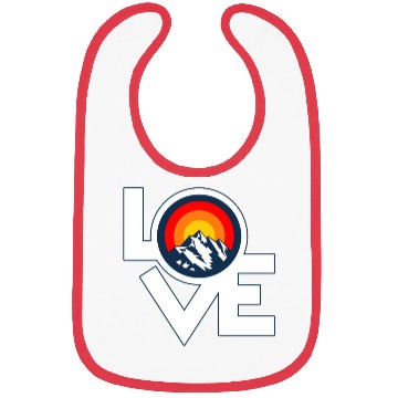 Discover I Love Mountains Retro Sunset Design. Bibs