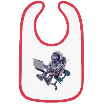 Discover Astronaut Monkey In Space Bibs