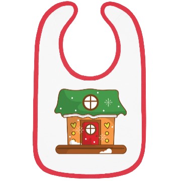 Discover Green Gingerbread house Bibs