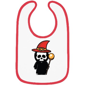 Discover Funny skull witch halloween costume Bibs