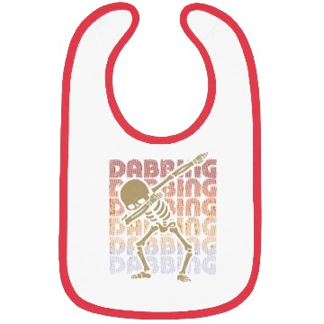 Discover Dabbing Skeleton Type Rainbow Bibs