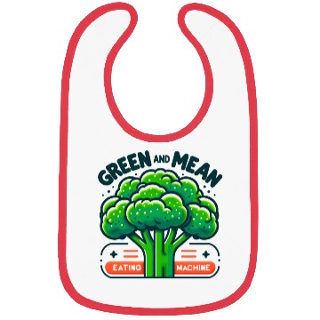 Discover Broccoli: Green and Mean Eating Machine Bibs