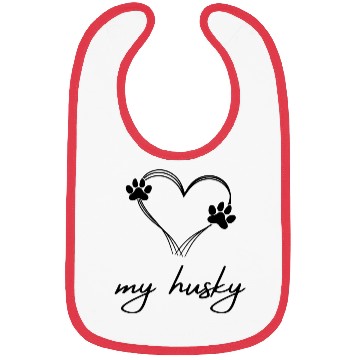 Discover i love my husky Bibs