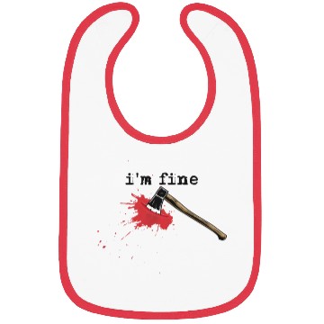 Discover I'm Fine Axe Stab Halloween Bloody Axe Costumebloo Bibs