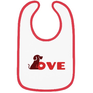 Discover My Dog is My Valentine Bibs