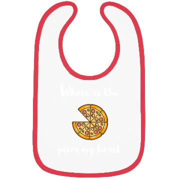 Discover Where is the - PIZZA my Heart Bibs