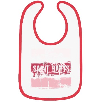 Discover Saint Barts Vacation Souvenir Abstract Artistic Bibs