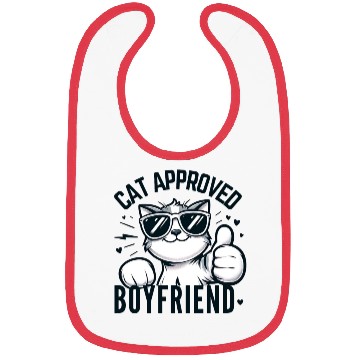 Discover Cat Approved Boyfriend Graphic Bibs