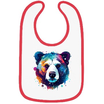 Discover Cool Colorful Galaxy Bear Bibs
