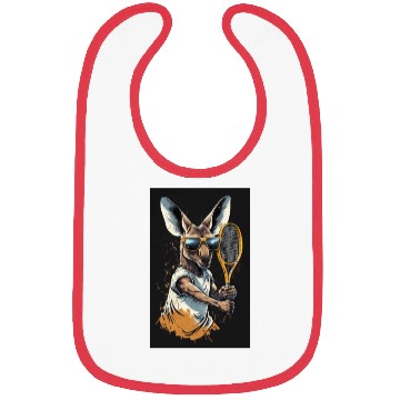 Discover Kangaroo play tennis Bibs