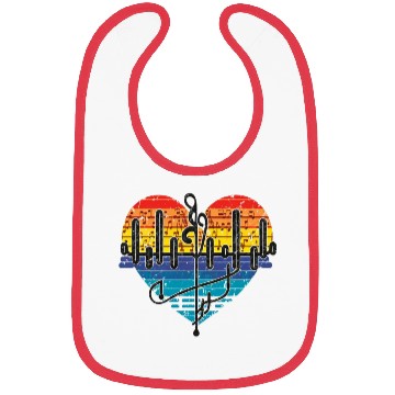 Discover Valentine's day heartbeat Bibs