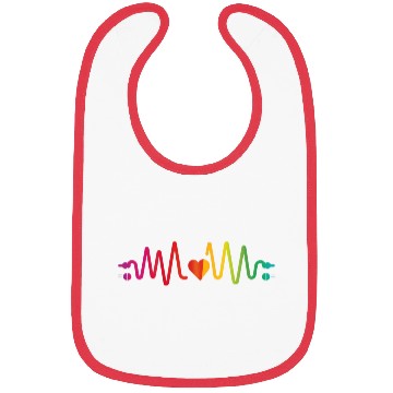 Discover Valentine's day heartbeat Bibs