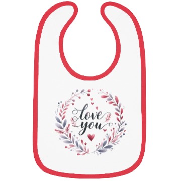 Discover Love you typography Bibs design