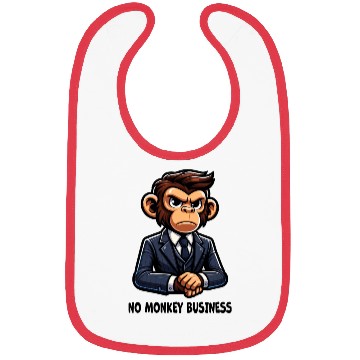 Discover No monkey Business - Chimp Bibs