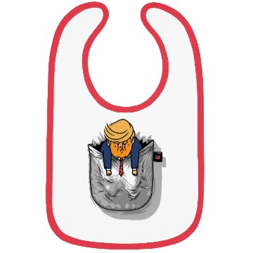 Discover Trump Pocket USA Flag Bibs