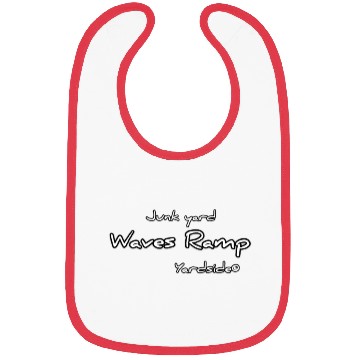 Discover Junk yard Waves Ramp Yardside font logo white Bibs