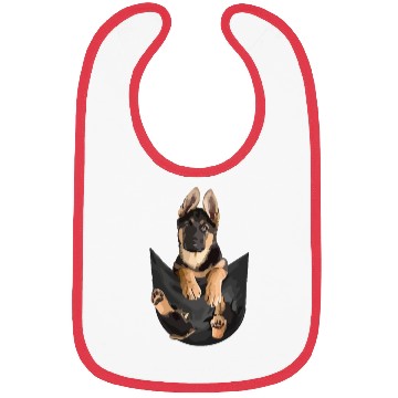 Discover German Shepherd In Pocket Funny Dog Lover Bibs