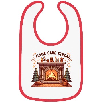 Discover Fireplace: Flame Game Strong Bibs
