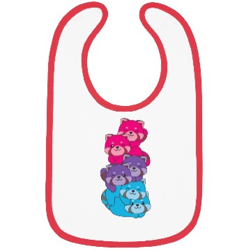 Discover Androgynous Flag Pride Lgbtq Cute Red Panda Bibs
