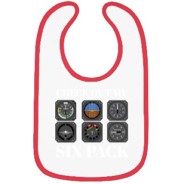 Discover Funny Pilot Six Pack Aviation Flight Simulation Bibs