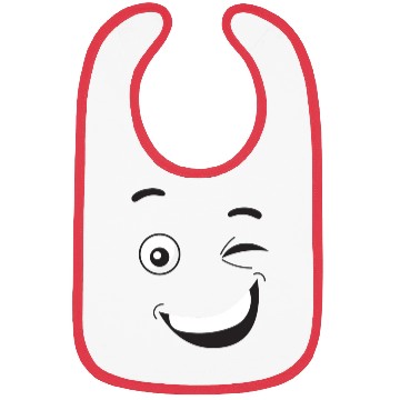 Discover happy face with wink Bibs