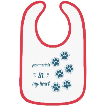 Discover paw prints in my heart Bibs