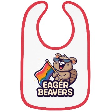 Discover Eager Beavers with Pride LGBT Flag Bibs