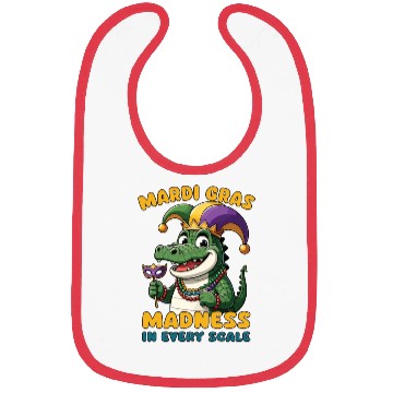 Discover Mardi Gras Crocodile Masquerade Lover Bibs