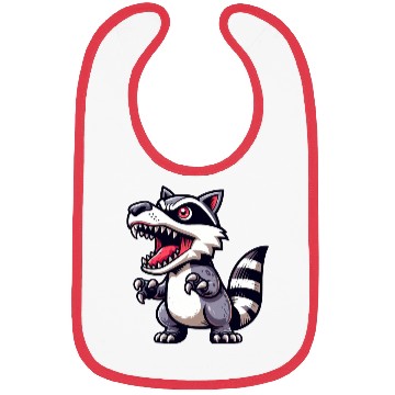 Discover Raccoon T-Rex Dino Mutation Bibs