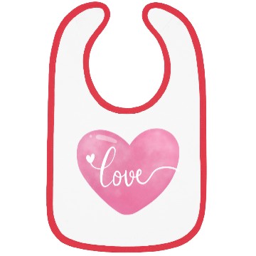 Discover Pink heart Bibs